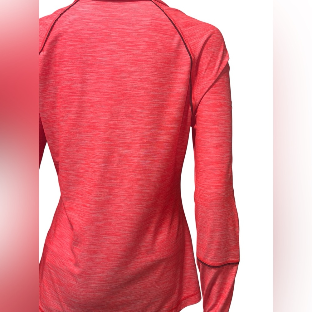 Zella Women's Size Medium Orange  1/4 Zip Long Sleeve Athletic Top - Picture 5 of 7